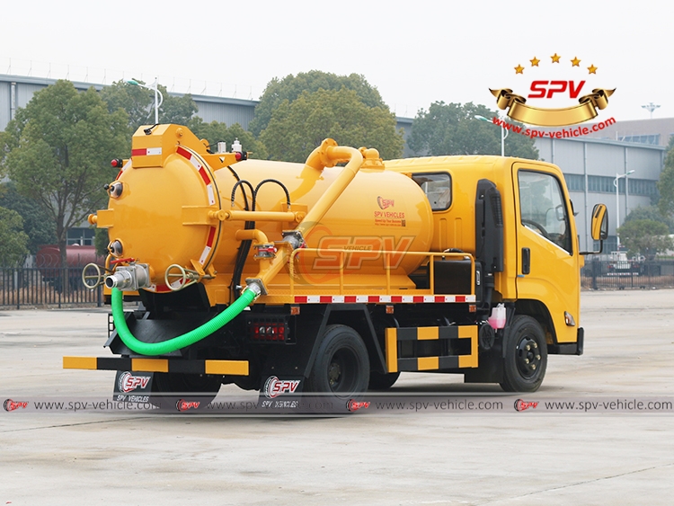 Drain Suction Truck JMC (2,000 Litres) - Right Back Side View